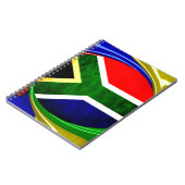 Südafrikanische Flagge: Dynamisches Swirl-Motiv Notizblock (Linke Seite)