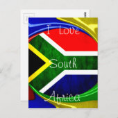 Südafrikanische Flagge: Dynamisches Swirl-Motiv Postkarte (Vorne/Hinten)