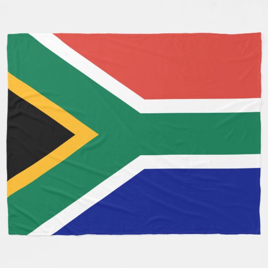 Südafrikanische Flagge Fleecedecke (Vorderseite (Horizontal))
