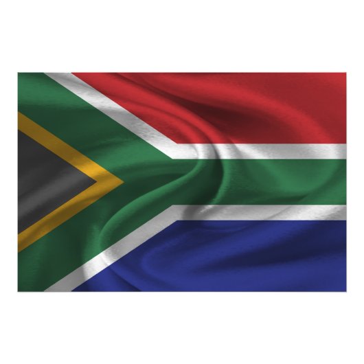 Südafrikanische Flagge Fotodruck (Vorne)