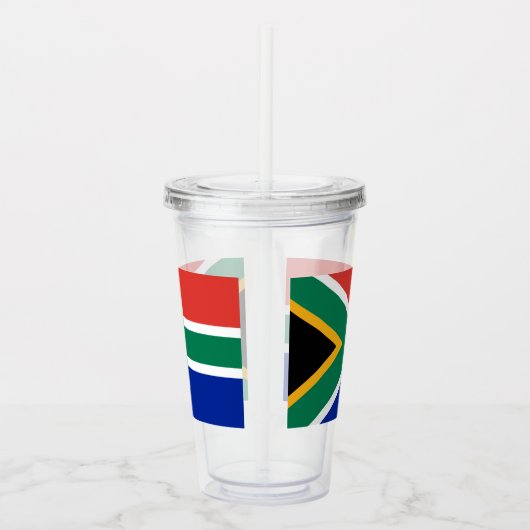 Südafrikanische Flagge für Südafrika Acryltrinkbecher (Rechts)