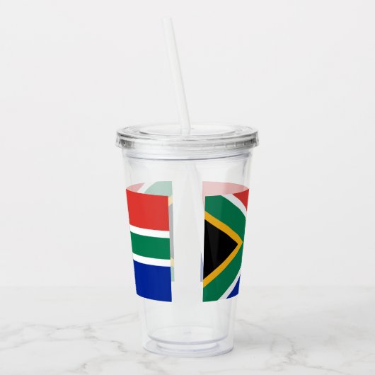 Südafrikanische Flagge für Südafrika Acryltrinkbecher (Links)