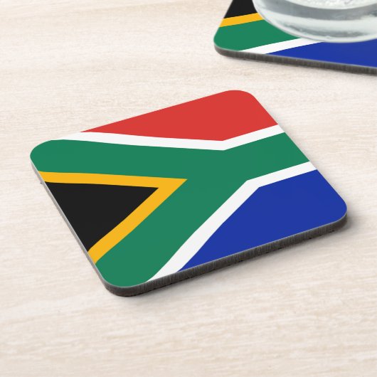 Südafrikanische Flagge Getränkeuntersetzer (Linke Seite)