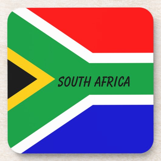 Südafrikanische Flagge Getränkeuntersetzer (Vorderseite)