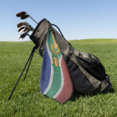 Südafrikanische Flagge Golfhandtuch (Gras)