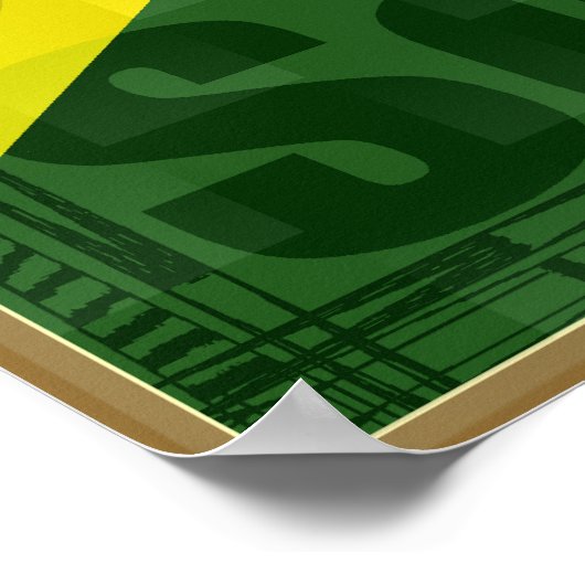 Südafrikanische Flagge Großes Fußballplakat Poster (Ecke)