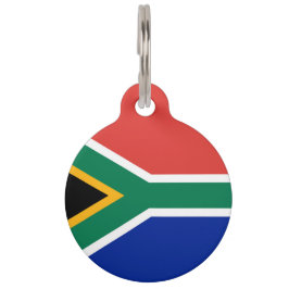 Südafrikanische Flagge Haustiermarke