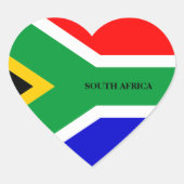 Südafrikanische Flagge Herz-Aufkleber (Vorderseite)