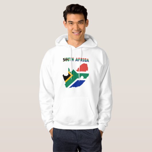 Südafrikanische Flagge Hoodie (Vorne ganz)