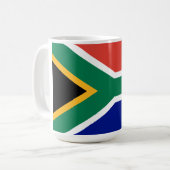 Südafrikanische Flagge Kaffeetasse (Vorderseite Links)