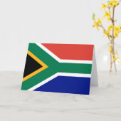Südafrikanische Flagge Karte (Gelbe Blume)