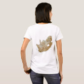 Südafrikanische Flagge + Karte + Text-T - Shirt (Schwarz voll)