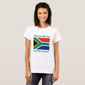 Südafrikanische Flagge + Karte + Text-T - Shirt (Vorne ganz)
