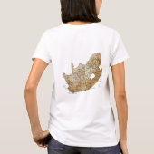 Südafrikanische Flagge + Karte + Text-T - Shirt (Rückseite)
