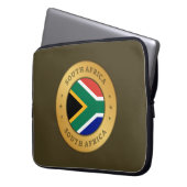 Südafrikanische Flagge Laptopschutzhülle (Vorderseite Links)