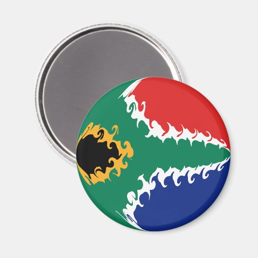 Südafrikanische Flagge Magnet (Vorderseite/Rückseite)