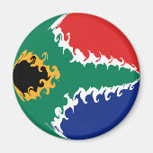 Südafrikanische Flagge Magnet (Vorne)