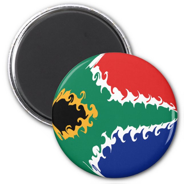 Südafrikanische Flagge Magnet (Vorne)