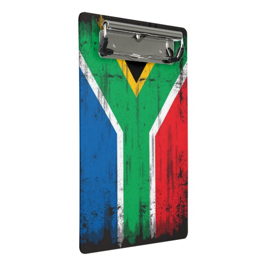 Südafrikanische Flagge Mini Klemmbrett (Schrägansicht)