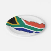 Südafrikanische Flagge Pappteller (Schrägansicht)