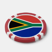 Südafrikanische Flagge Pokerchips (Einzeln)