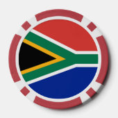 Südafrikanische Flagge Pokerchips (Rückseite)