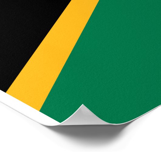 Südafrikanische Flagge Poster (Ecke)
