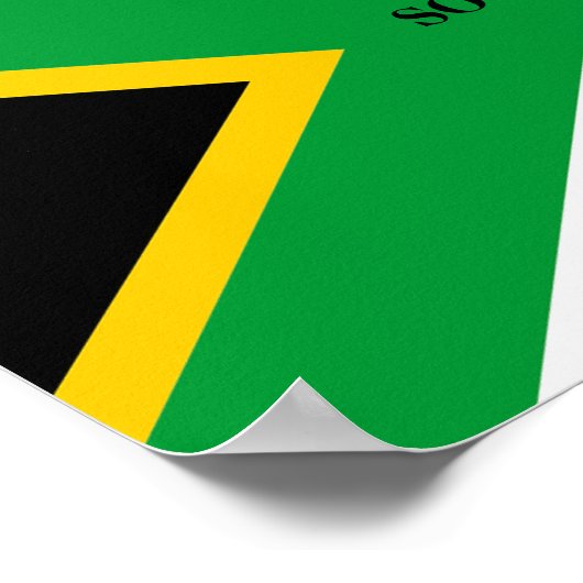 Südafrikanische Flagge Poster (Ecke)