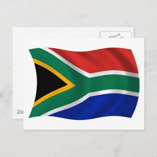 Südafrikanische Flagge Postkarte (Vorne/Hinten)