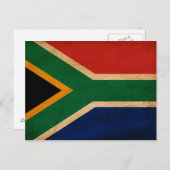 Südafrikanische Flagge Postkarte (Vorne/Hinten)