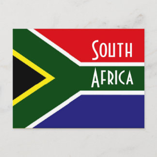 Südafrikanische Flagge Postkarte