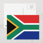 Südafrikanische Flagge Postkarte (Vorne/Hinten)