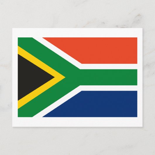 Südafrikanische Flagge Postkarte (Vorderseite)