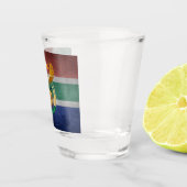 Südafrikanische Flagge Schnapsglas (Rechts)