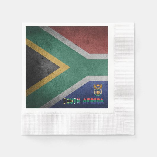 Südafrikanische Flagge Serviette (Vorderseite)