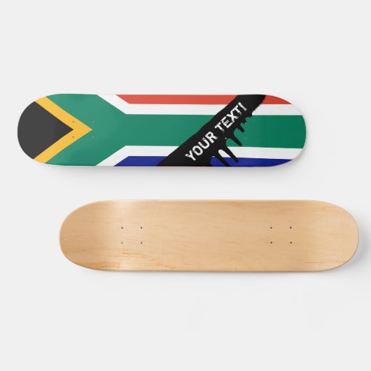 Südafrikanische Flagge Skateboard (Horizontal)