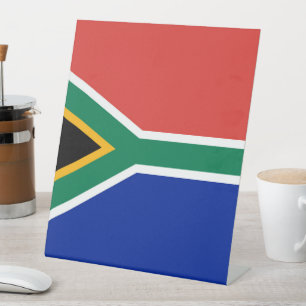 Südafrikanische Flagge Sockelschild