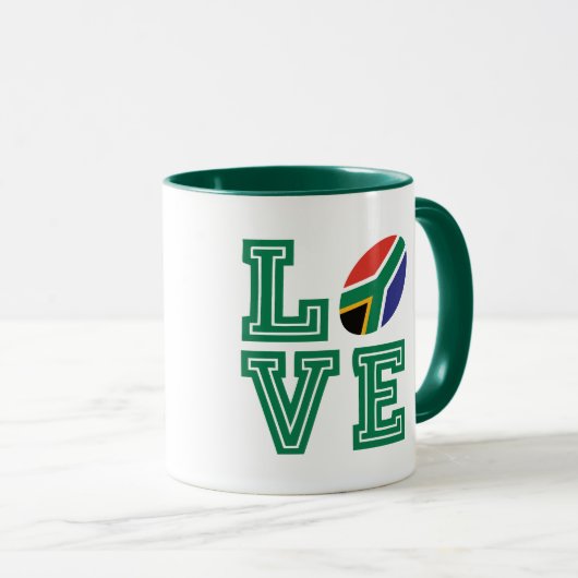 Südafrikanische Flagge Tasse (VorderseiteRechts)