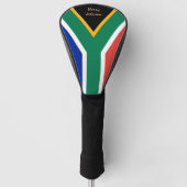 Südafrikanische Flagge und Mit Monogramm Golf Club Headcover (Vorderseite)