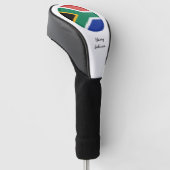 Südafrikanische Flagge und Mit Monogramm Golf Club Headcover (angewinkelt)