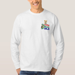 Südafrikanische Flagge und Wappen - Patriotik T-Shirt