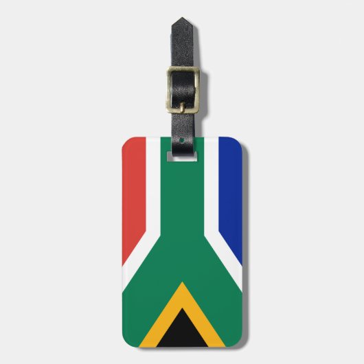 Südafrikanische Flagge - Vlag van Suid-Afrika Gepäckanhänger (Vorderseite vertikal)