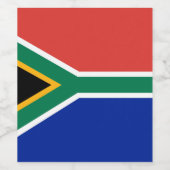 Südafrikanische Flagge Weinetikett (Einzelnes Label)
