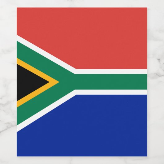 Südafrikanische Flagge Weinetikett (Einzelnes Label)