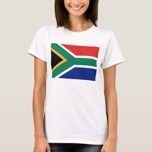 Südafrikanische Flagge x Karte T - Shirt (Vorderseite)
