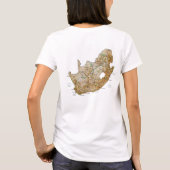 Südafrikanische Flagge x Karte T - Shirt (Rückseite)