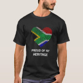 Südafrikanische Flaggen-DNA Herz-Afrika Südafrika T-Shirt (Vorderseite)