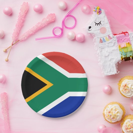 Südafrikanische Flaggen - Teller, Party, Sport, S Pappteller (Party)