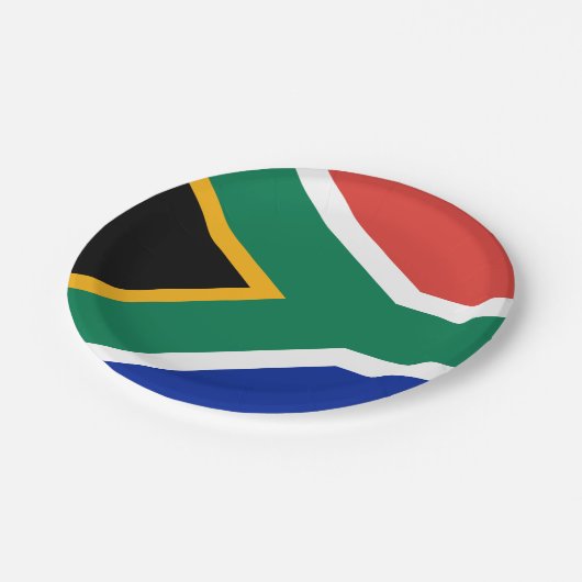 Südafrikanische Flaggen - Teller, Party, Sport, S Pappteller (Schrägansicht)