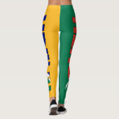 Südafrikanische Flaggenfarben Patriotisch Leggings (Rückseite)